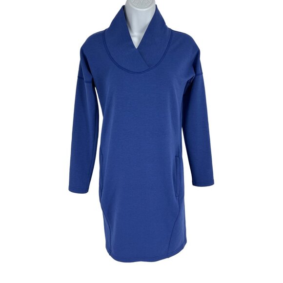 Athleta SoftTech Long Sleeve Royal Blue Dress Size XXS - Picture 1 of 9